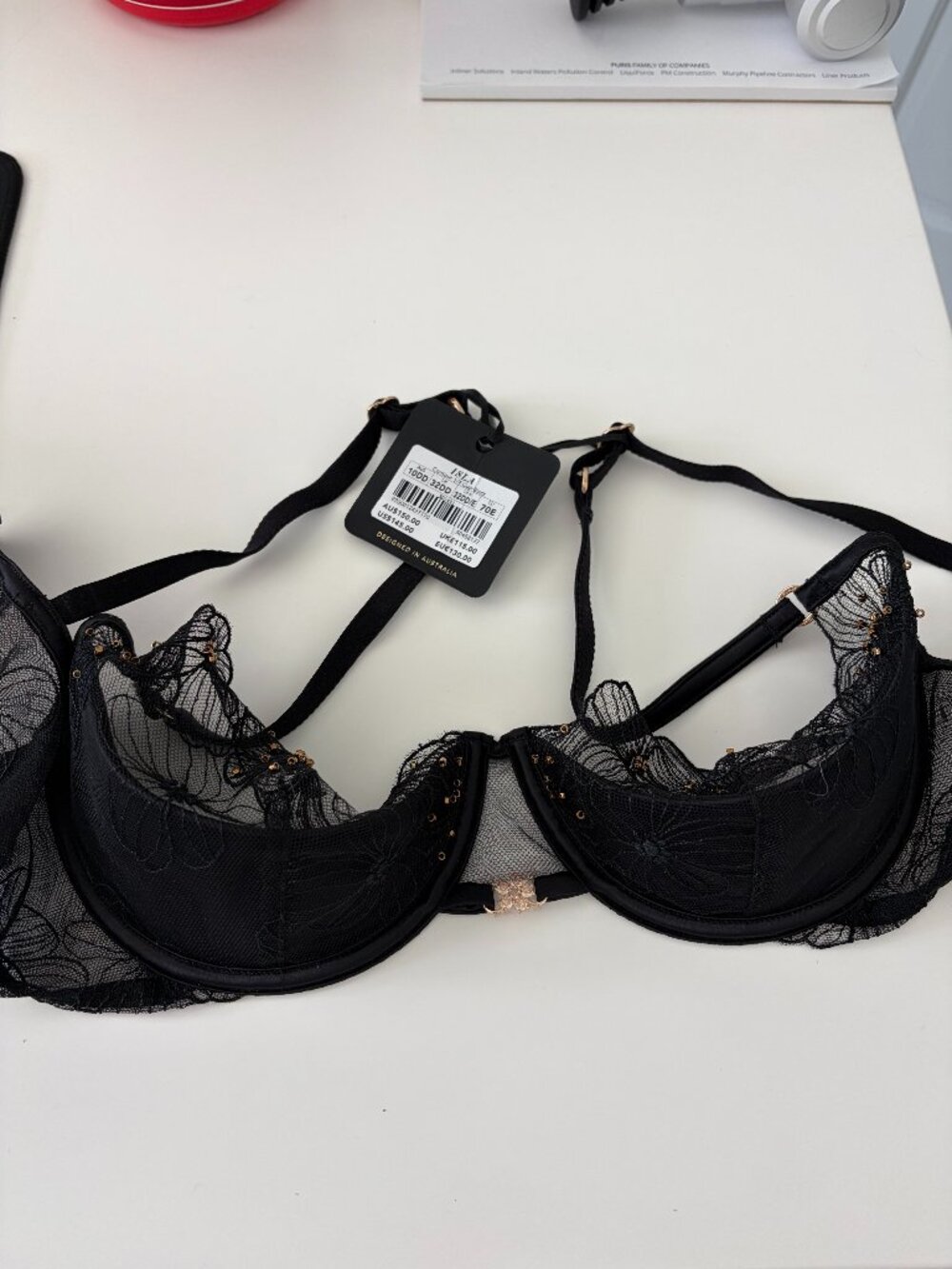Honey Birdette Isla Contour 1/4 Cup - Black